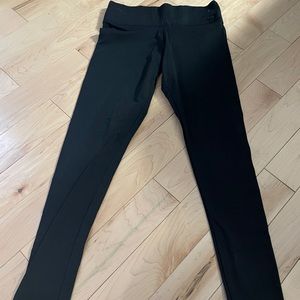 black pink leggings, fleece lined.